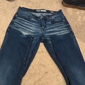 BKE Women's Straight Leg Jeans - Dark Blue